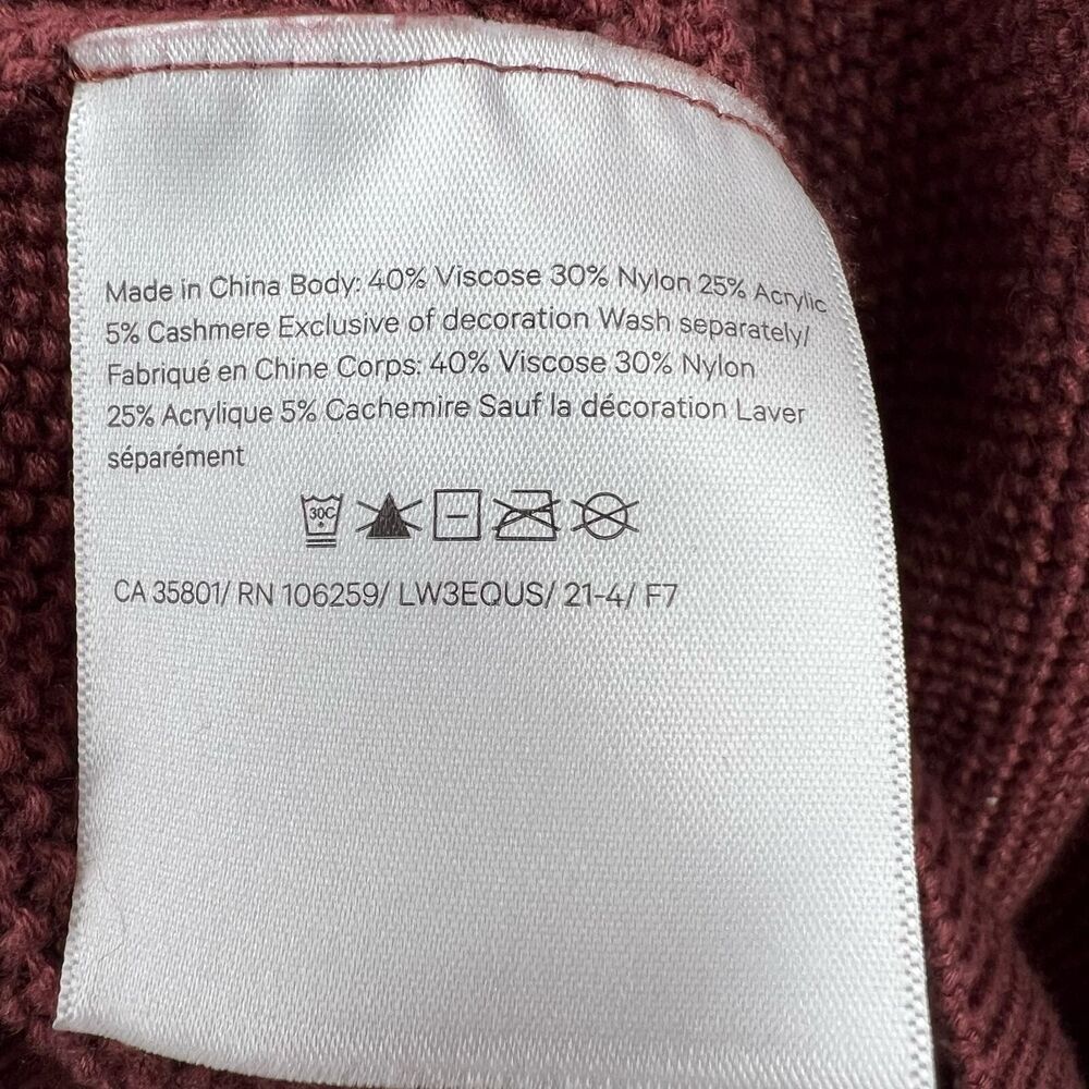Lululemon Sweater 16 Cashlu Crossover Back Smoky Red - Picture 5 of 6